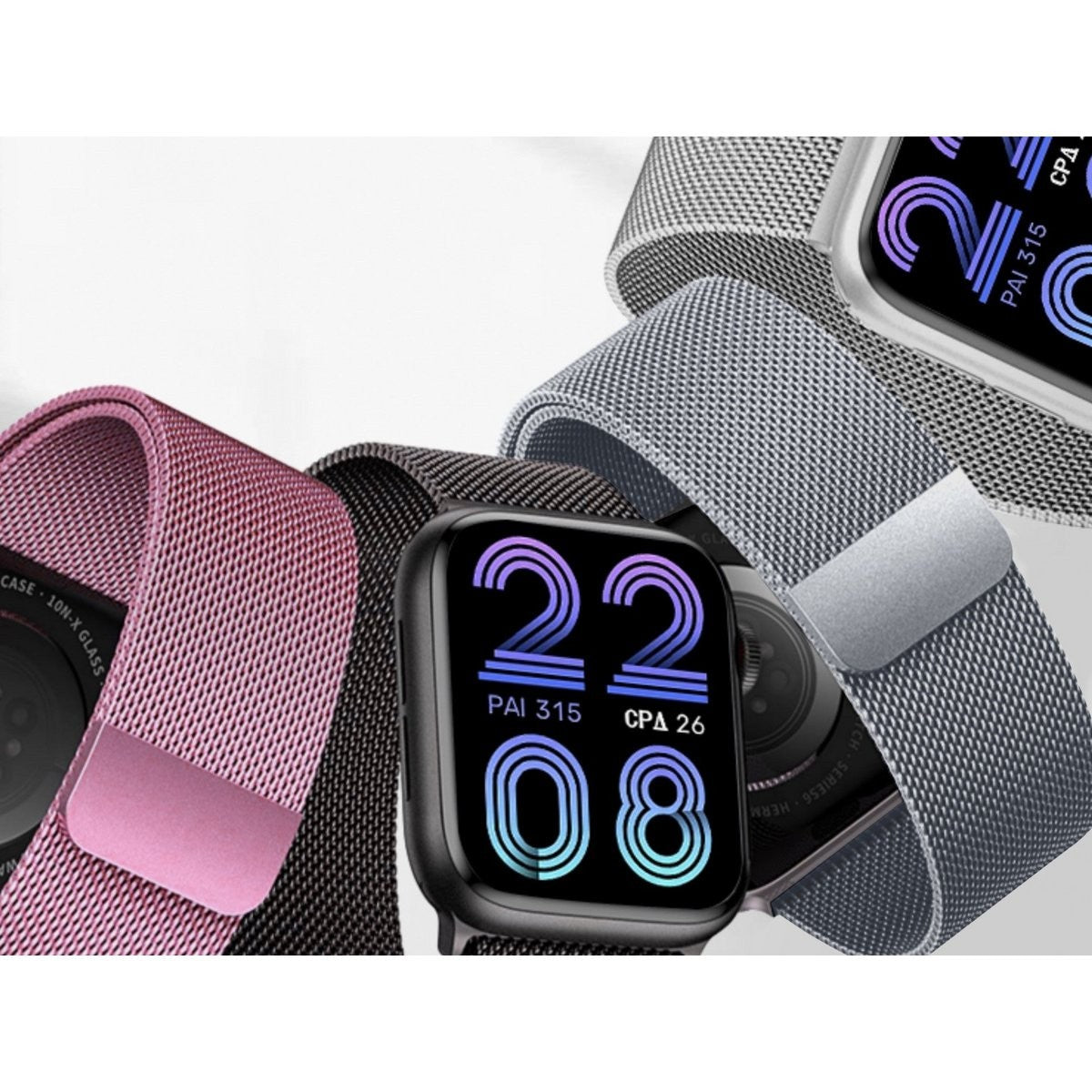 Magnetisches Metallarmband Schwarz – Ersatzarmband kompatibel mit Apple Watch 49
