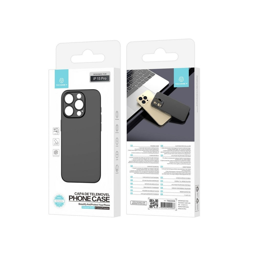 Techancy KX5604 iPhone 15 Pro Hülle Schwarz 0,5 mm ultradünn PP Case