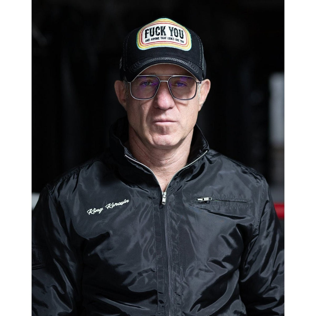 King Kerosin Trucker Cap Fick Dich Statement Patch Mesh Snapback Retro