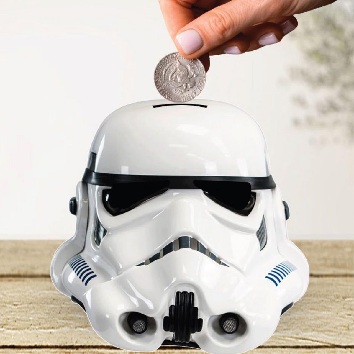 Original Stormtrooper Spardose Helm Star Wars offiziell lizenziert Weiß