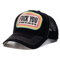 King Kerosin Trucker Cap Fick Dich Statement Patch Mesh Snapback Retro