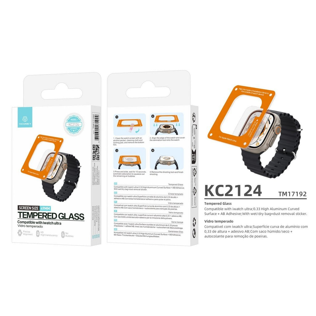 Techancy KC2124 Schutzglas Apple Watch Ultra 49 mm 0,33 mm Displayschutz