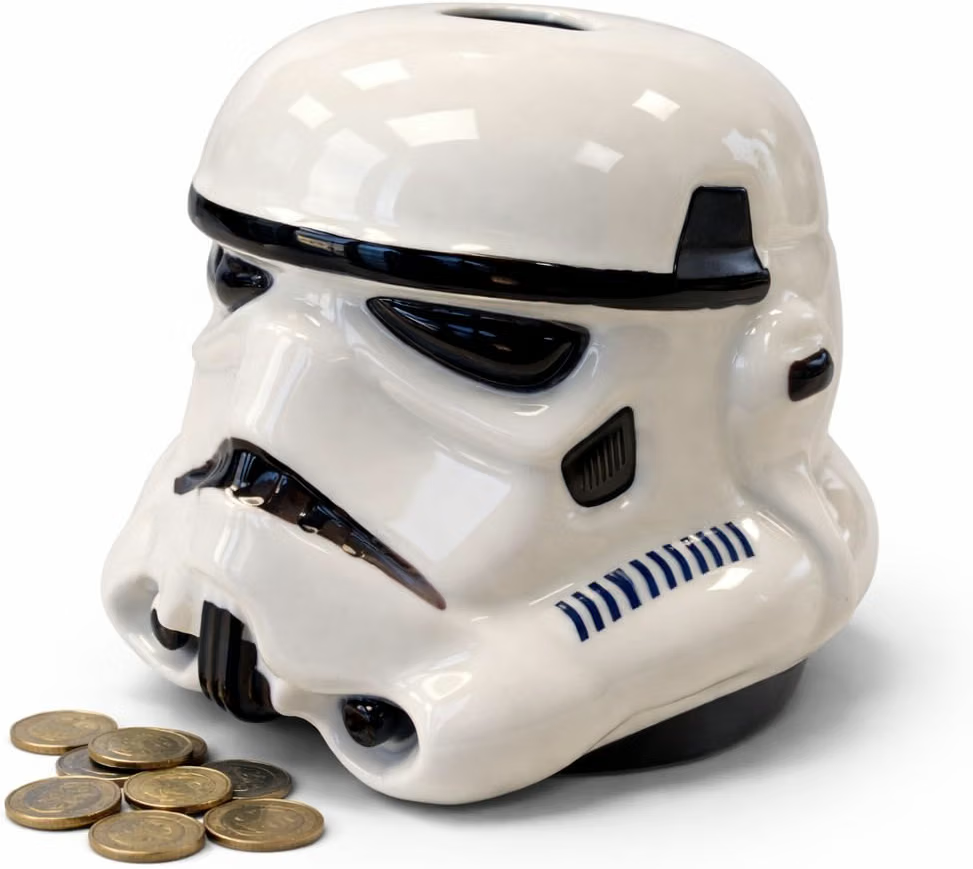 Original Stormtrooper Spardose Helm Star Wars offiziell lizenziert Weiß