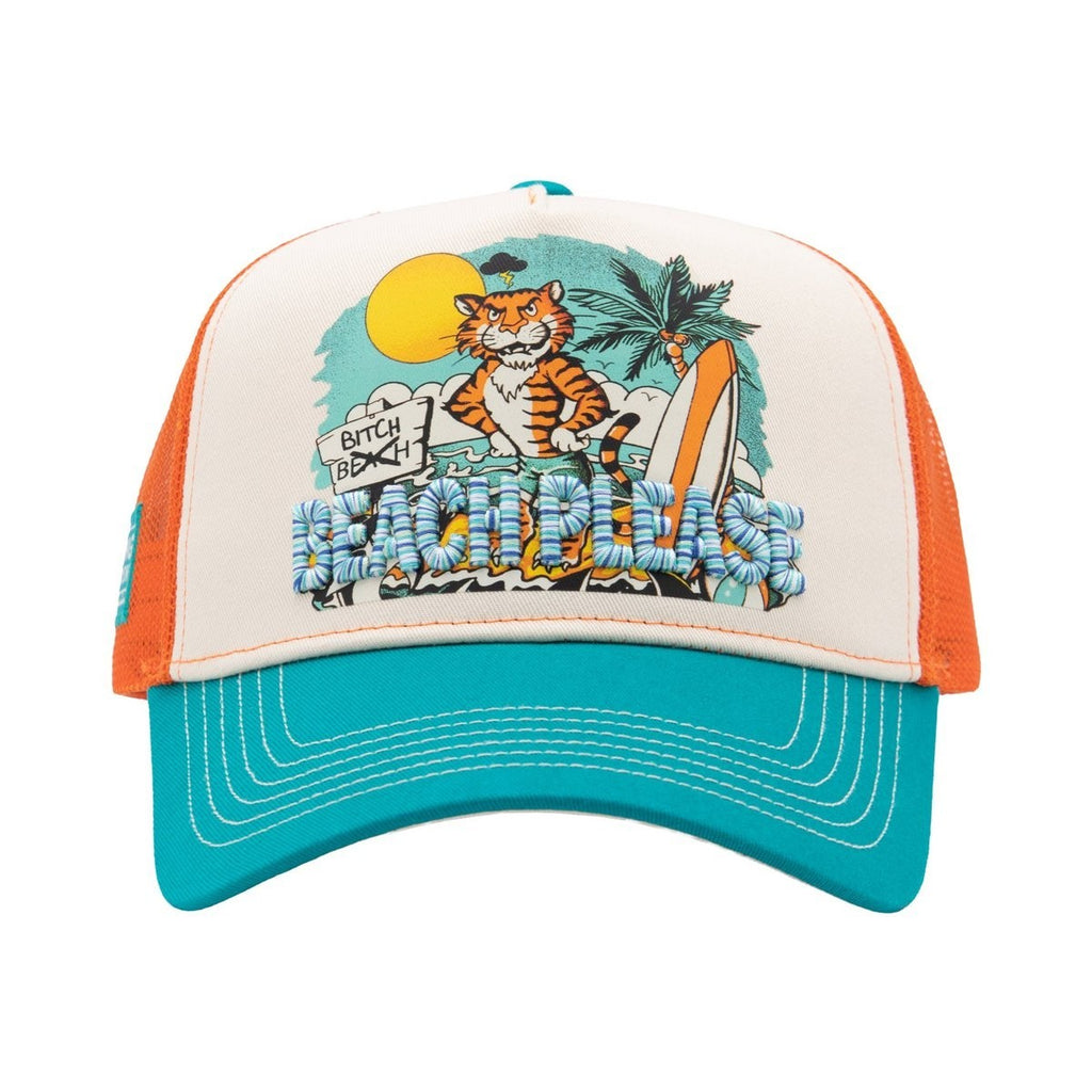 King Kerosin Trucker Cap Beach Please Mehrfarbig Tiger Snapback Mesh