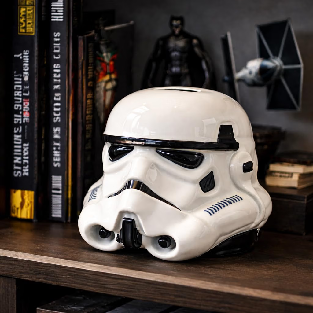 Original Stormtrooper Spardose Helm Star Wars offiziell lizenziert Weiß