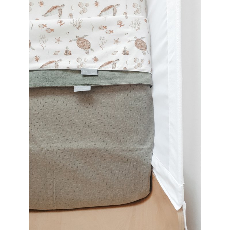 Petit Juul Babydecke Pointelle Grün – Baumwoll-Decke 100 × 140 cm