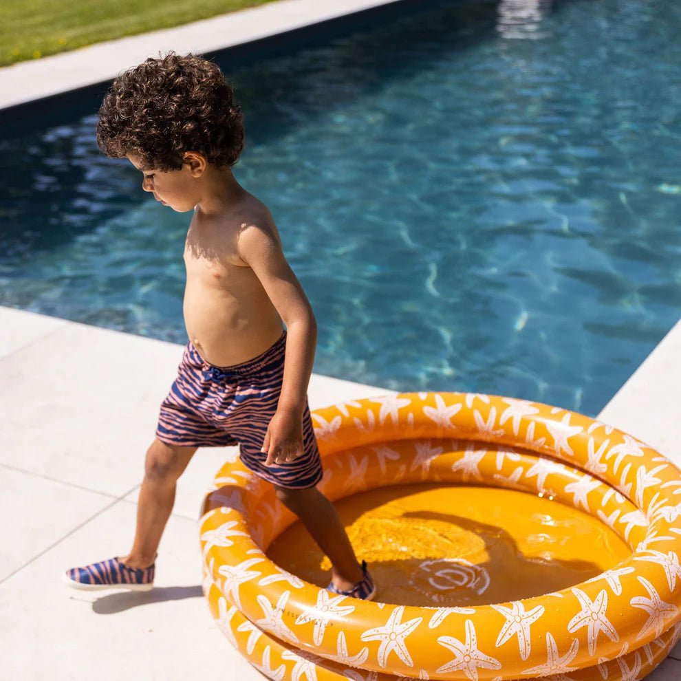 Swim Essentials Kinderbecken Seastar Orange Ø 100 cm – aufblasbarer Kinderpool für 1–3 Jahre, 60 L, PVC Planschbecken