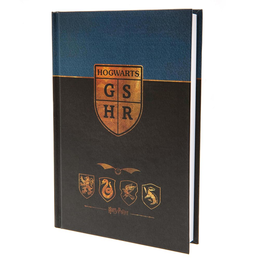 Harry Potter Hogwarts Premium Notizbuch A5 120 Seiten Gold Wappen Fanartikel