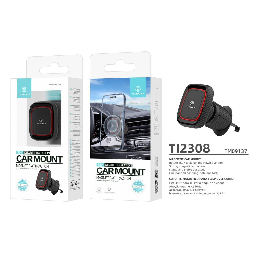 Techancy TI2308 Magnetische Auto Handyhalterung 360° Lüftung 6 N42 Magnete