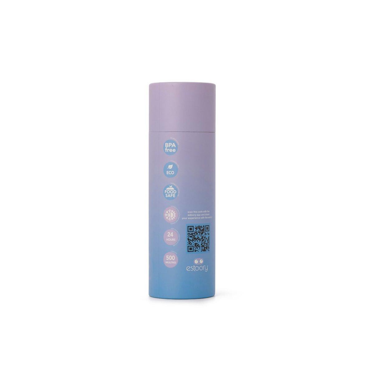 Thermo Trinkflasche 500 ml Green Neon & Gelb – doppelwandige Edelstahlflasche mit Strohhalm, für Fahrrad, Sport & unterwegs.