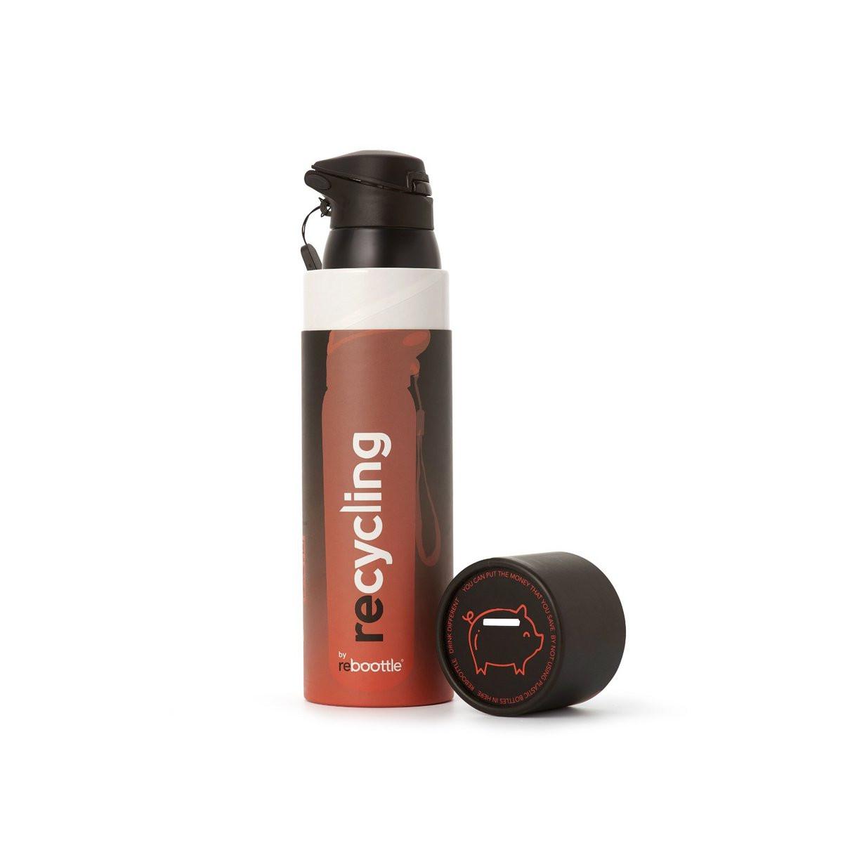 Thermo Trinkflasche 500 ml Green Neon & Gelb – doppelwandige Edelstahlflasche mit Strohhalm, für Fahrrad, Sport & unterwegs.