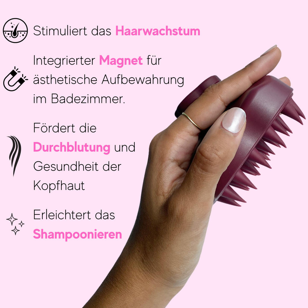 Bellody Kopfhaut Massagebürste Shampoo Bürste Scalp Massager mit Magnet