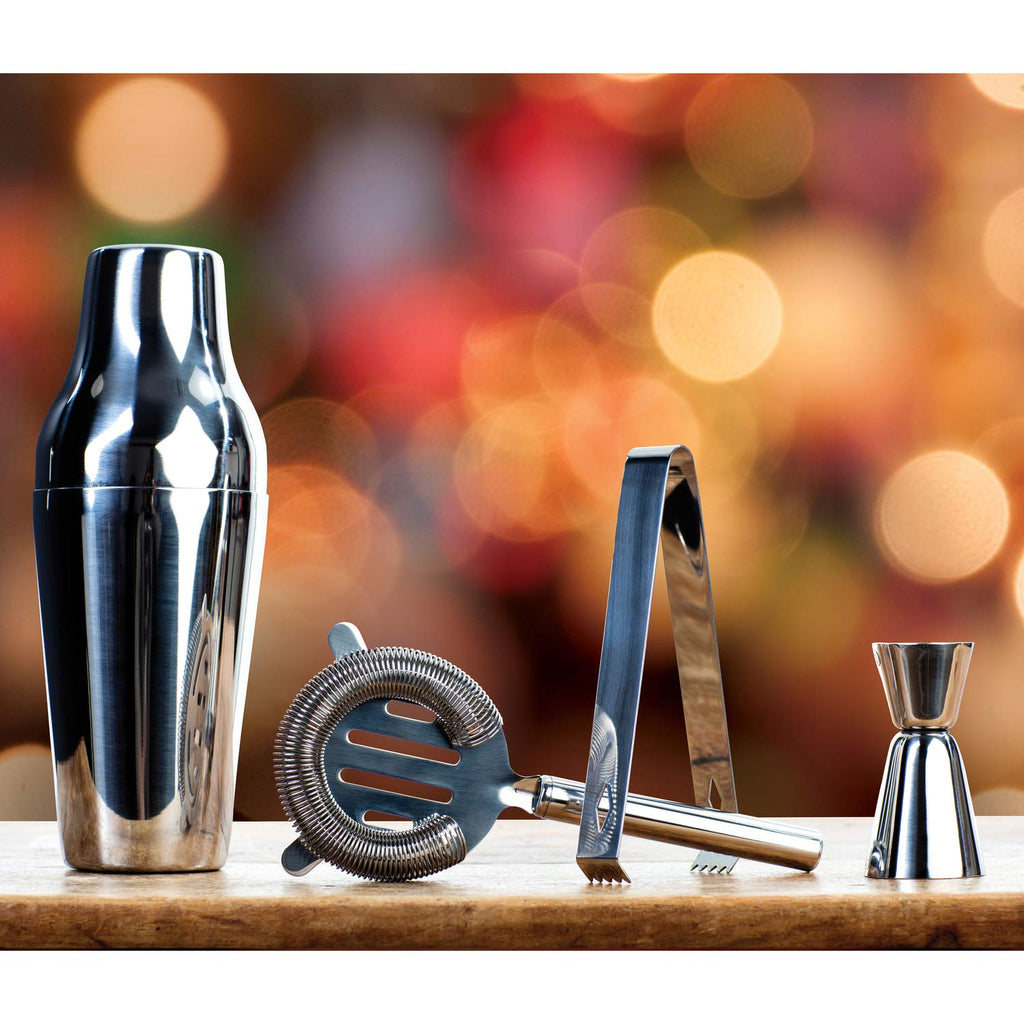 Laguiole Cocktailset 4-teilig Edelstahl Bar Set Cocktail Zubehör Geschenk