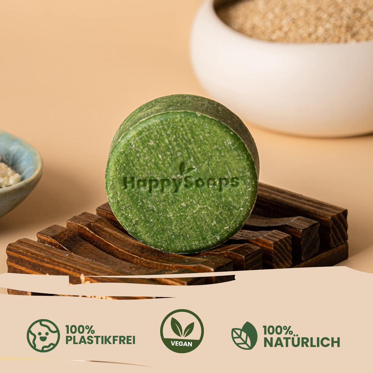 HappySoaps Shampoo Bar Aloe You Vera Much 70 g Aloe Vera für alle Haartypen