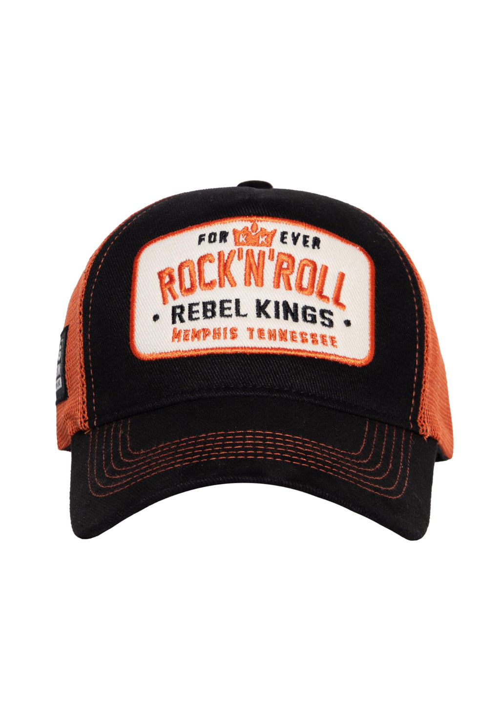 King Kerosin Herren Trucker Cap Mit Mesh-Netz Baseball Cap Kappe Baseballkappe Basecap Verstellbar Snapback 50S Retro Vintage Rockabilly Headwear Motorcycle Rockwear Meshcap Forever Rock'n'roll
