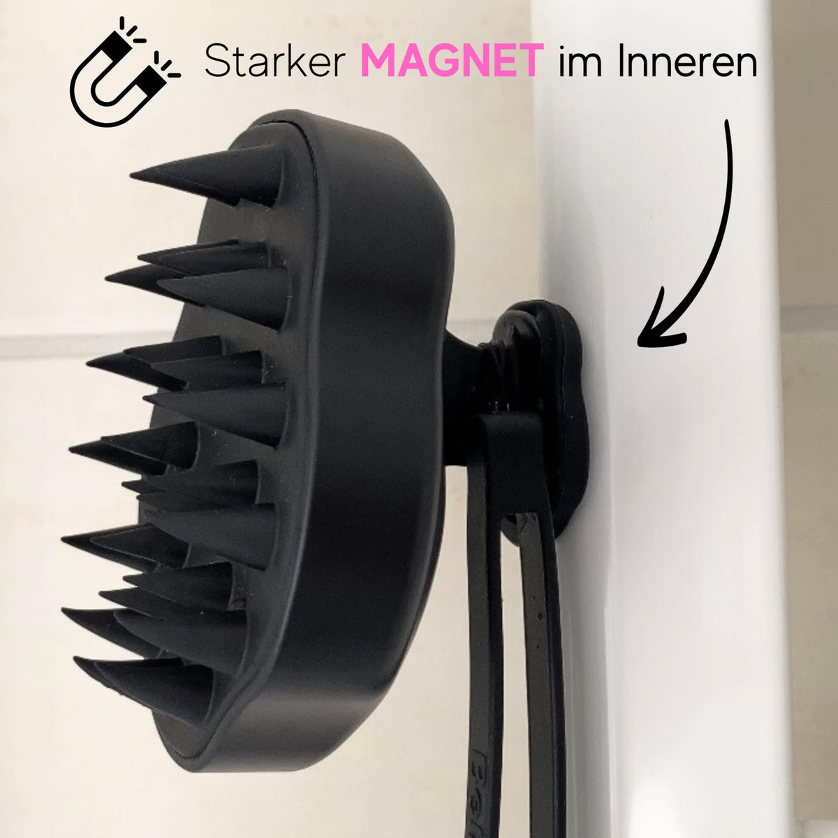 Bellody Kopfhaut Massagebürste Shampoo Bürste Scalp Massager mit Magnet