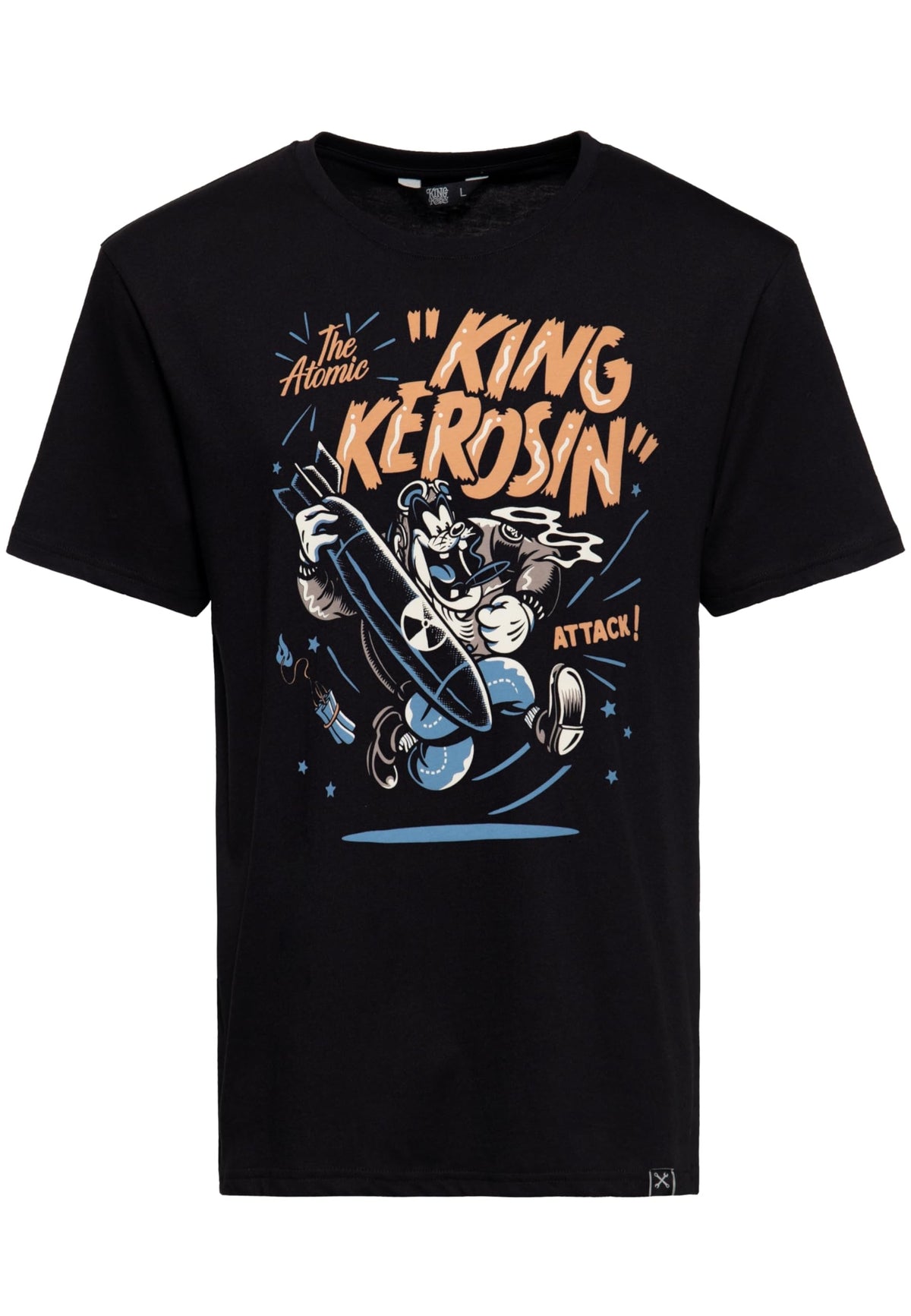 King Kerosin T-Shirt Drive It To The Limit Muscle Car Racing Schwarz S-5XL