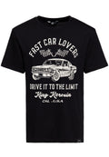 King Kerosin T-Shirt Drive It To The Limit Muscle Car Racing Schwarz S-5XL