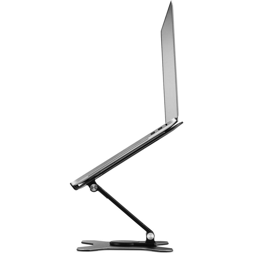 Drehbarer Laptopständer 360° – höhenverstellbarer Aluminium Laptophalter, faltbar & ergonomisch, für 11–16 Zoll Laptops, Grau.
