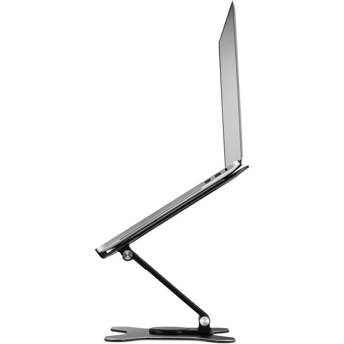 Drehbarer Laptopständer 360° – höhenverstellbarer Aluminium Laptophalter, faltbar & ergonomisch, für 11–16 Zoll Laptops, Grau.