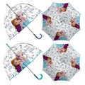 ARDITEX Frozen Kinder Regenschirm Transparent 67 cm Eiskönigin Bubble Schirm