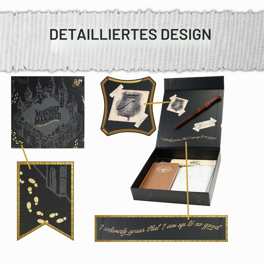 Harry Potter Geschenkbox Karte des Rumtreibers Schreibset Notizbuch Briefset