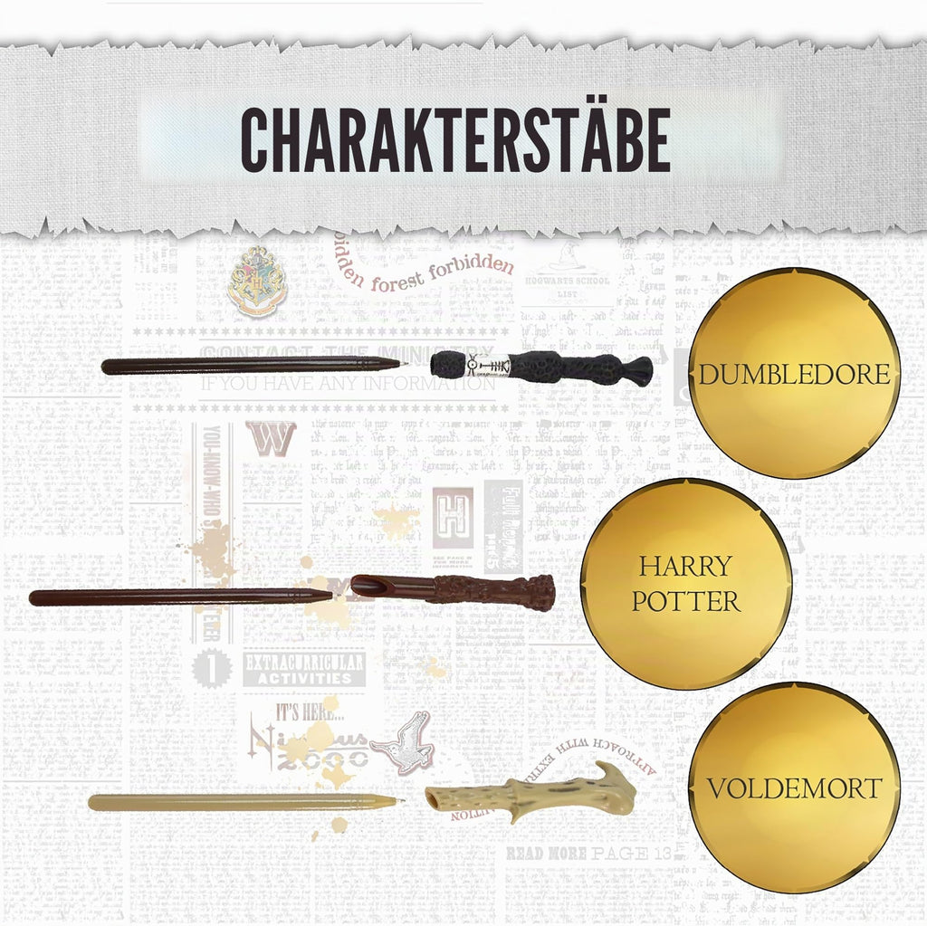 Harry Potter Zauberstab Stifte 4er/3er Set Harry Hermine Dumbledore Voldemort