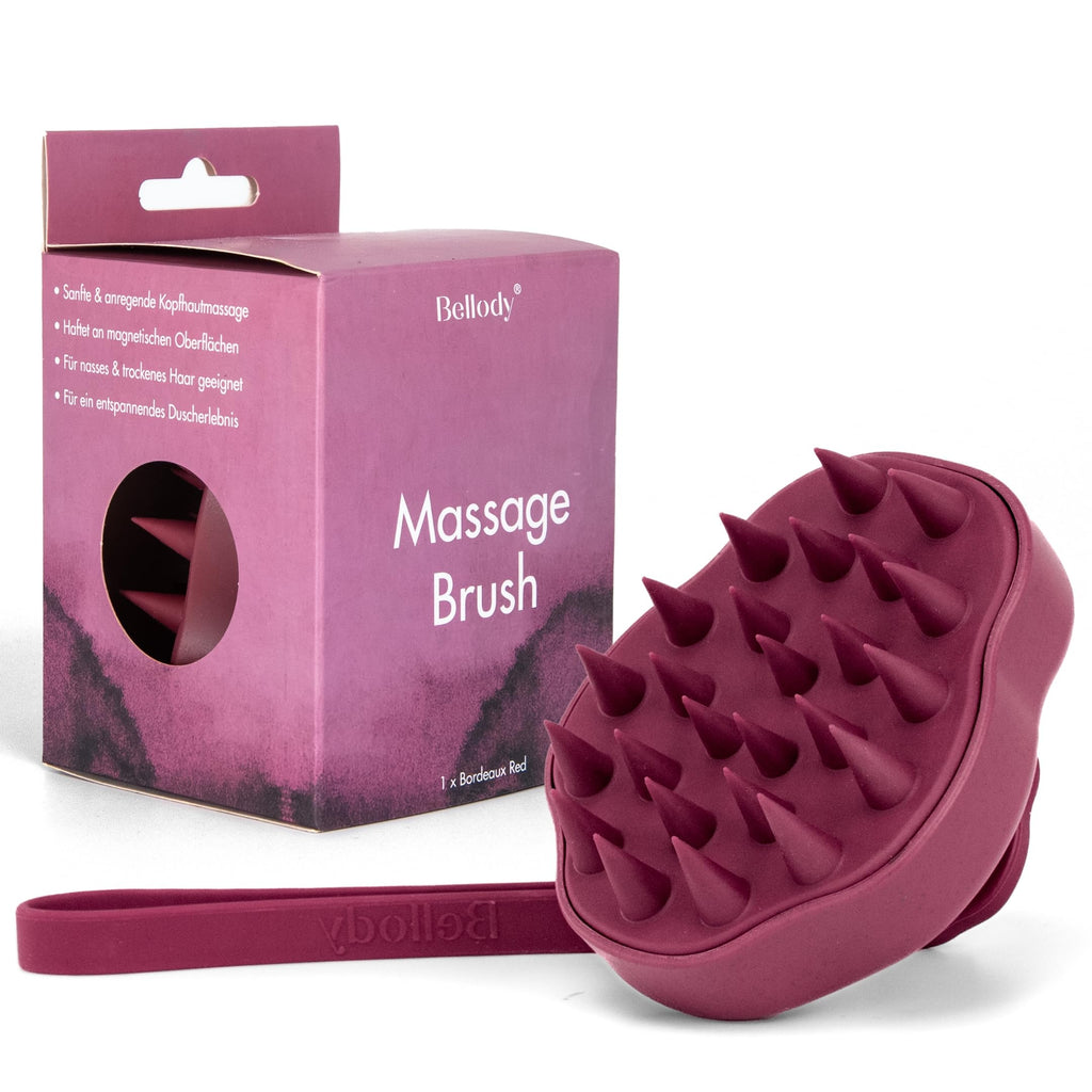 Bellody Kopfhaut Massagebürste Shampoo Bürste Scalp Massager mit Magnet