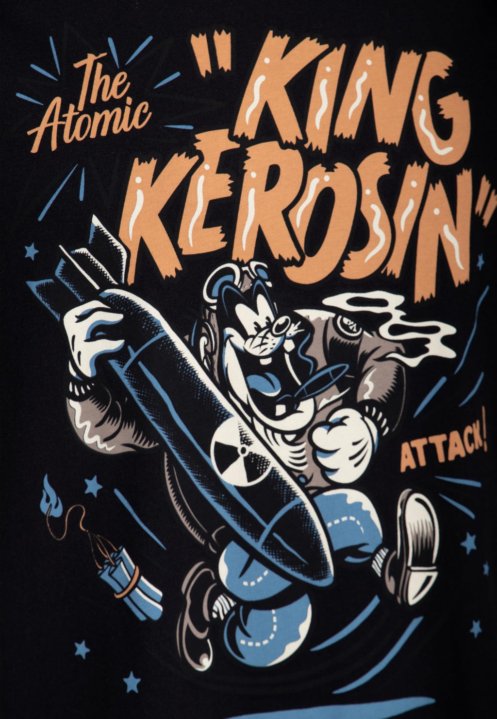 King Kerosin T-Shirt Drive It To The Limit Muscle Car Racing Schwarz S-5XL