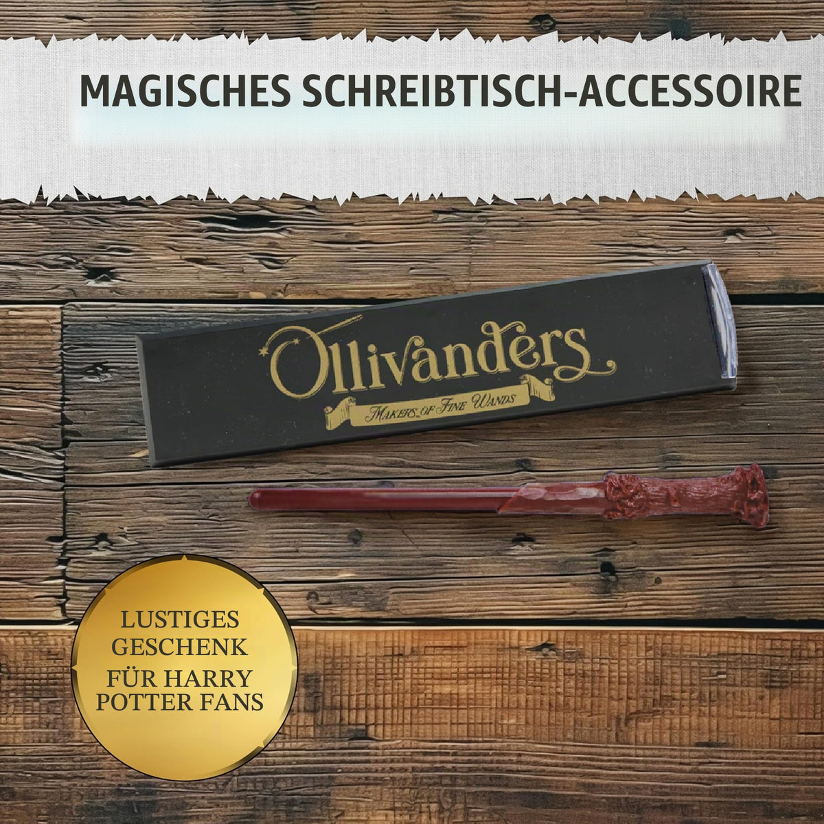 Harry Potter Schwebender Zauberstab Stift Set mit Ständer Sammler Geschenk