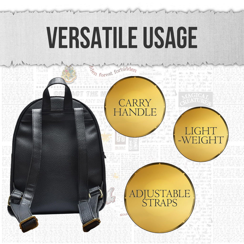 Harry Potter Rucksack Orden des Phönix Schwarz Gold Lederoptik Fanartikel