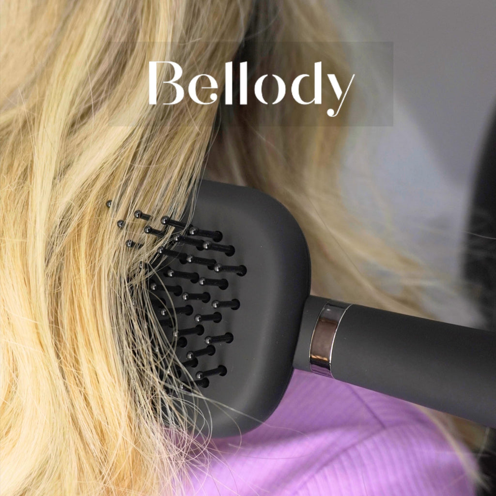 Bellody Haarbürste Selbstreinigend Classic Black Nylonborsten Soft-Touch
