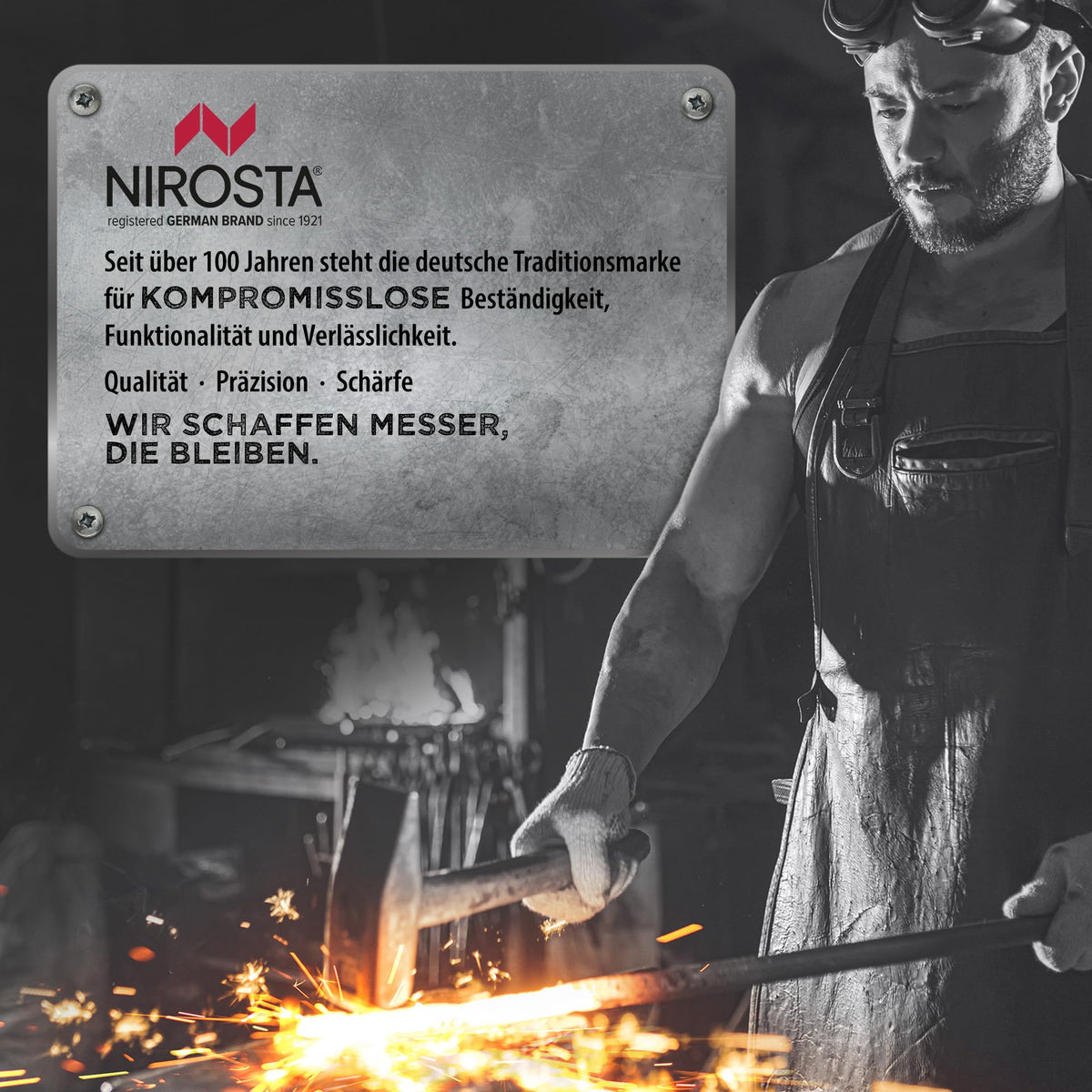 Nirosta Santokumesser Black Edition 16 cm Edelstahl Hohlschliff Küchenmesser
