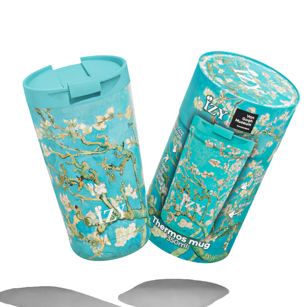 IZY Thermobecher - Kaffeebecher to Go 350ml - Thermoskanne für unterwegs - Becher mit Deckel - Teetasse aus Edelstahl - BPA-frei