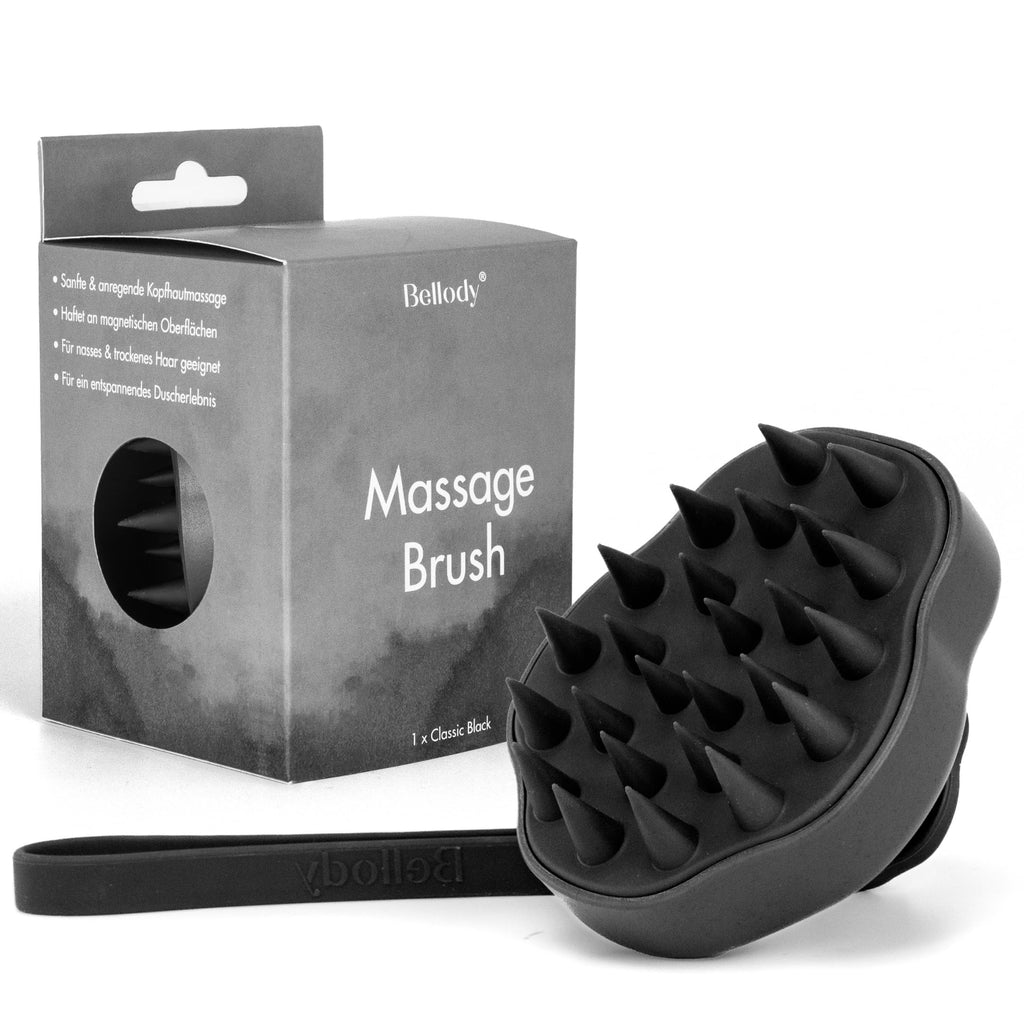 Bellody Kopfhaut Massagebürste Shampoo Bürste Scalp Massager mit Magnet