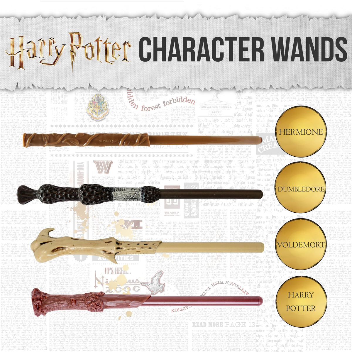 Harry Potter Zauberstab Stifte 4er/3er Set Harry Hermine Dumbledore Voldemort
