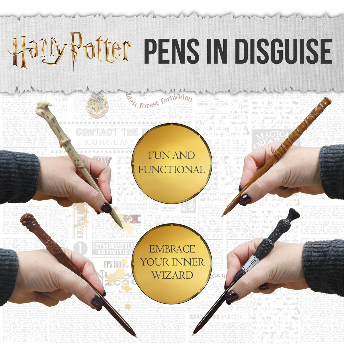 Harry Potter Zauberstab Stifte 4er/3er Set Harry Hermine Dumbledore Voldemort