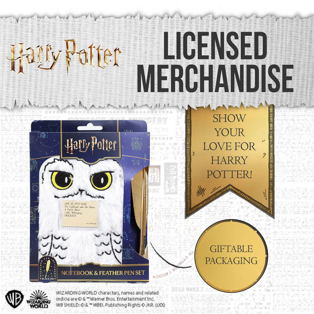 Harry Potter Hedwig Plüsch Notizbuch Set Eule Schreibwaren Geschenk Fanartikel
