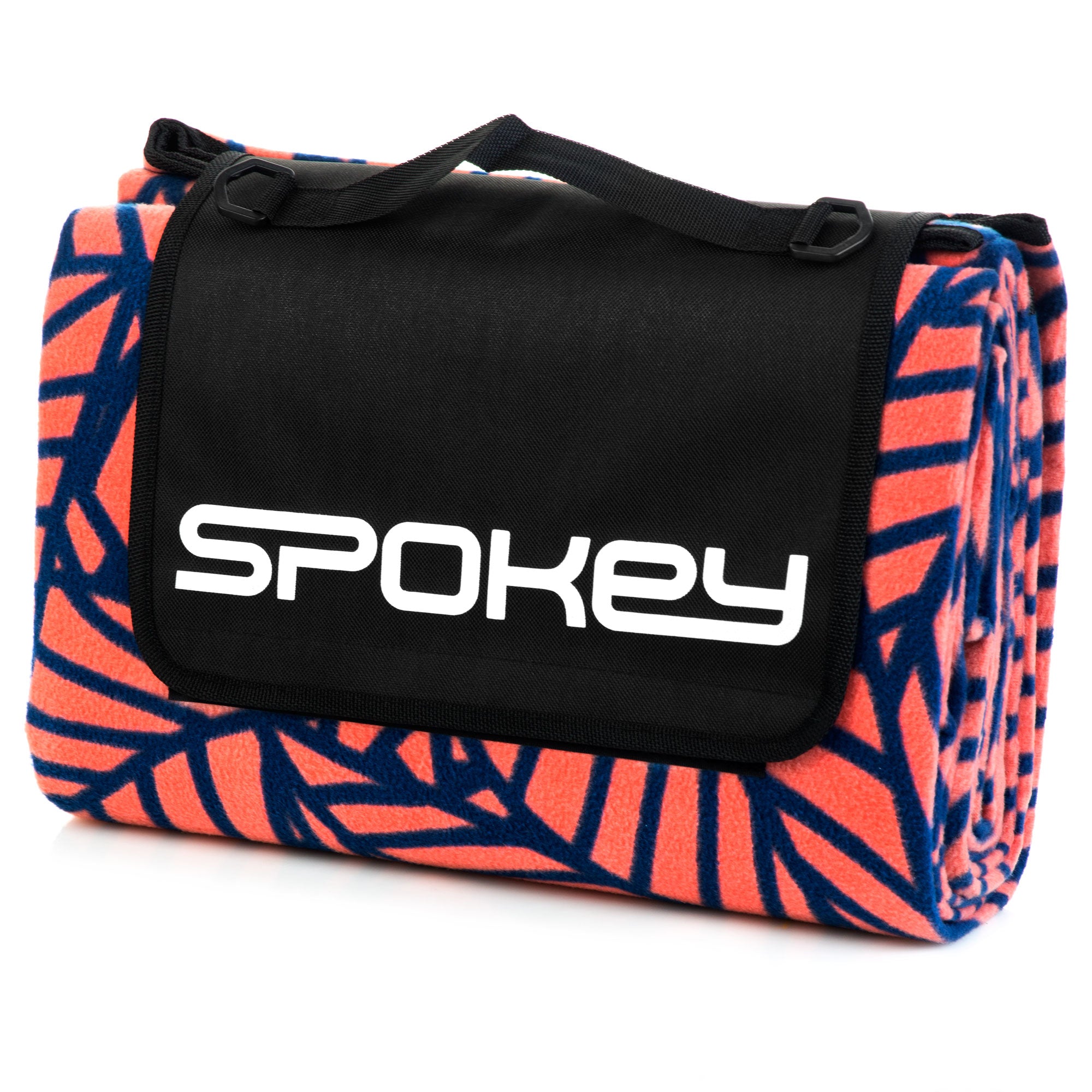 Spokey Picnic Leaf Picknickdecke 180 × 210 cm – große wasserabweisende Stranddecke mit Tragegurt