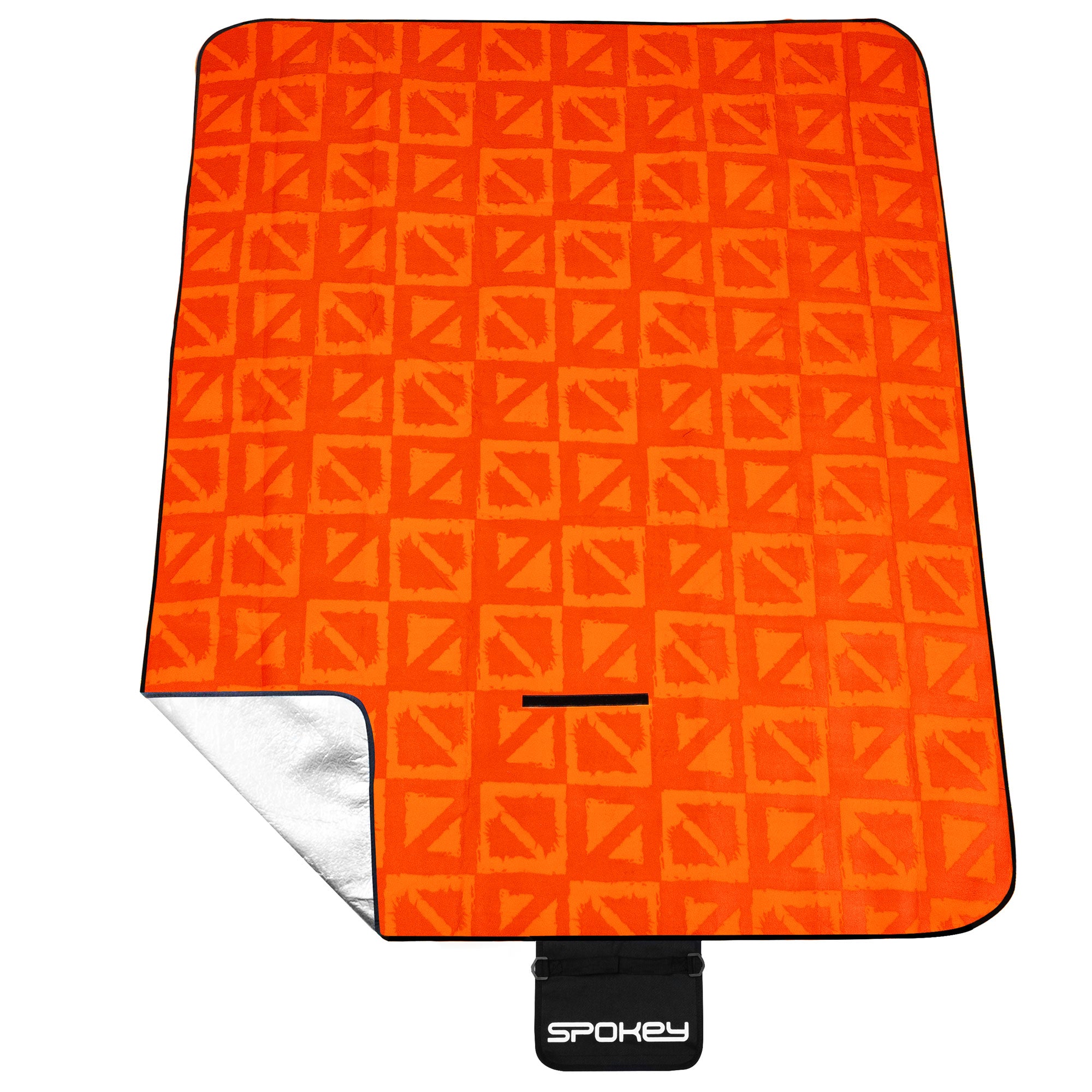 Spokey Picnic Apricote Picknickdecke 150 × 180 cm – leichte Stranddecke mit Alu-Unterseite