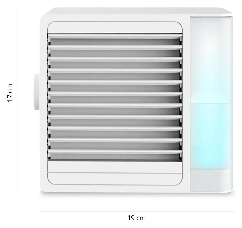 FlinQ Aircooler – Luftkühler – Tischventilator – Klimaanlage – 800 ml Wassertank – LED-Beleuchtung