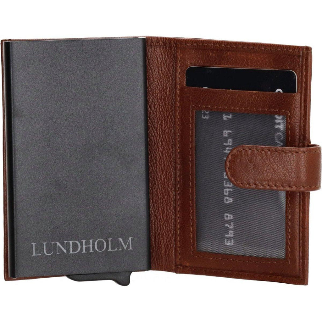 Lundholm Leder Kartenetui Herren Braun – RFID-Schutz