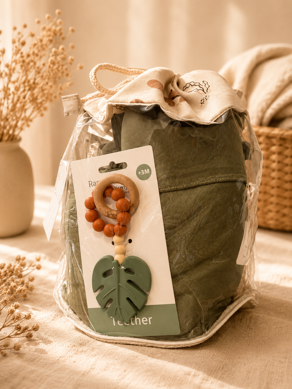 Premium Baby-Geschenkset – 10-teiliges Neugeborenen-Set mit Pflegezubehör.