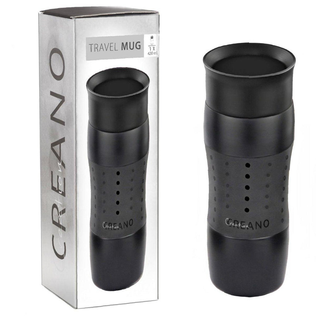 Creano Design Travel Mug 420 ml – auslaufsicherer Thermobecher aus Edelstahl.