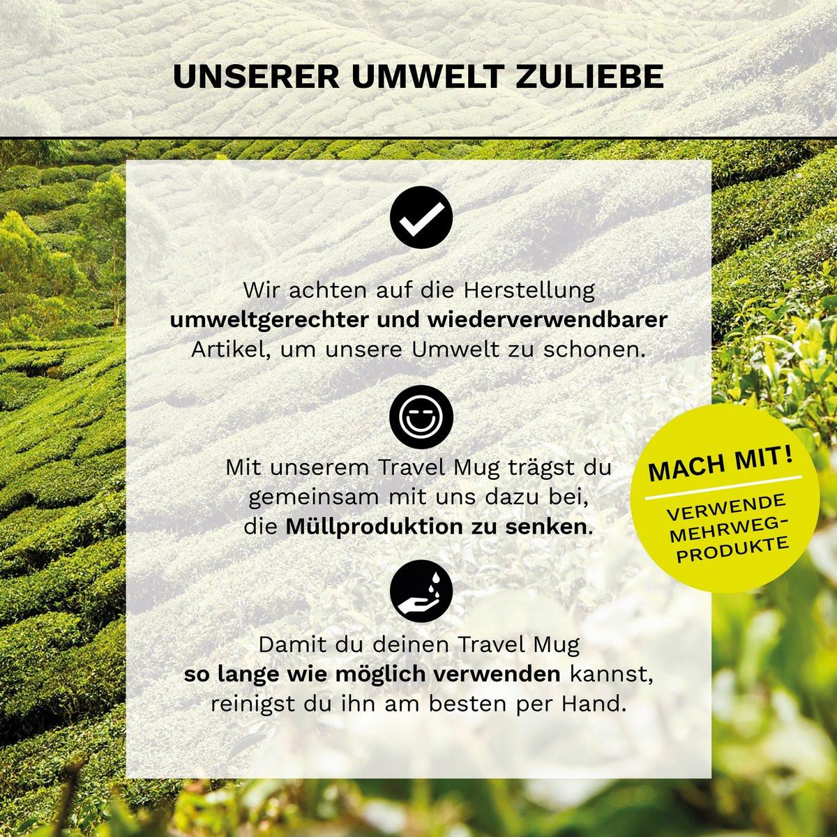 Creano Design Travel Mug 420 ml – auslaufsicherer Thermobecher aus Edelstahl.