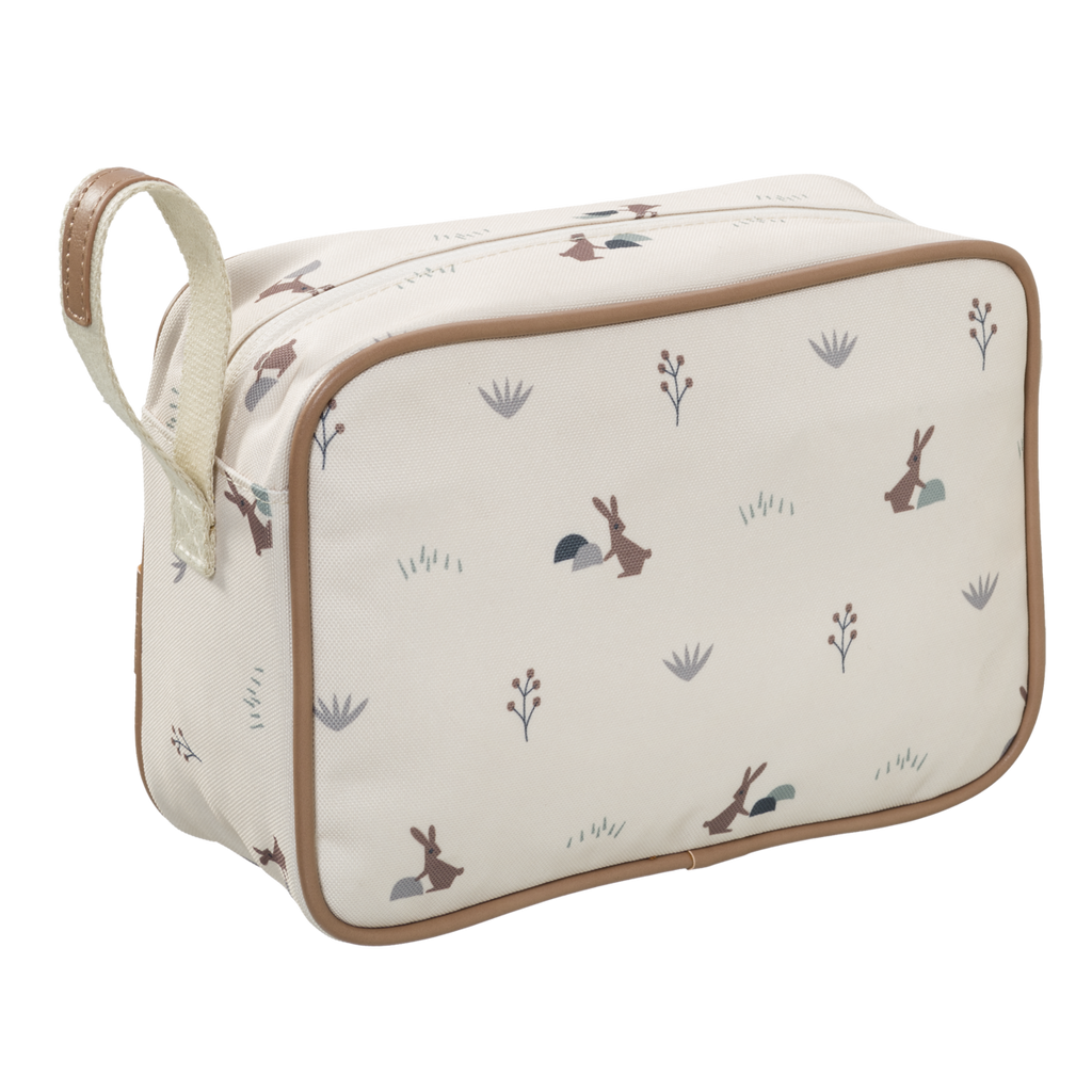 Fresk Kulturbeutel Kaninchen Sand – großer Toilettenbeutel aus recyceltem Polyester.