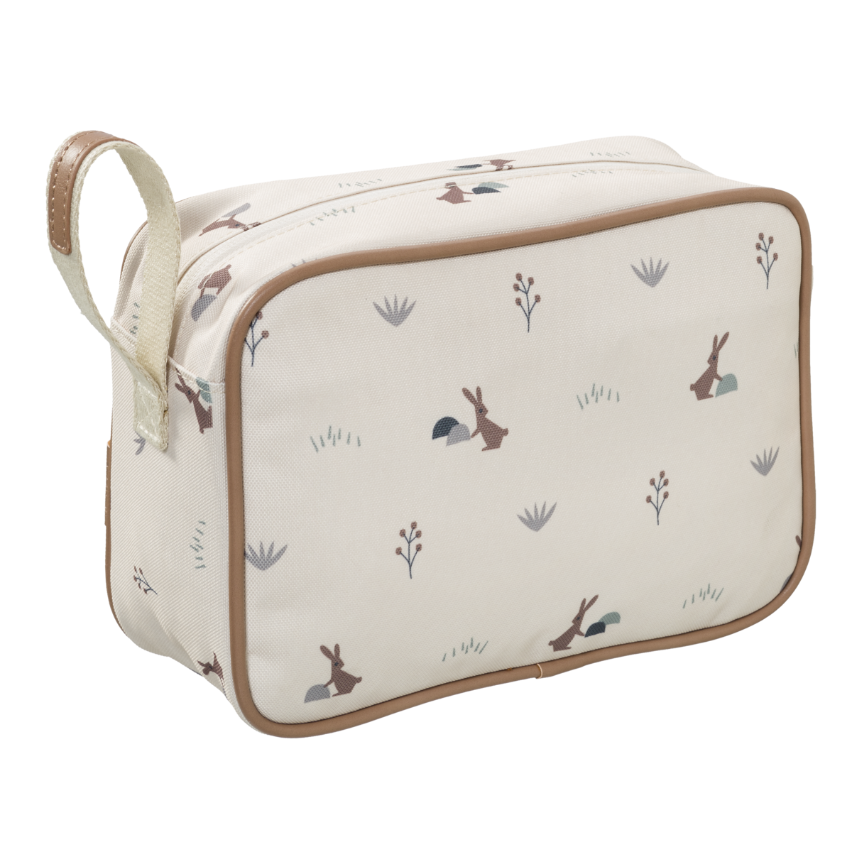 Fresk Kulturbeutel Kaninchen Sand – großer Toilettenbeutel aus recyceltem Polyester.