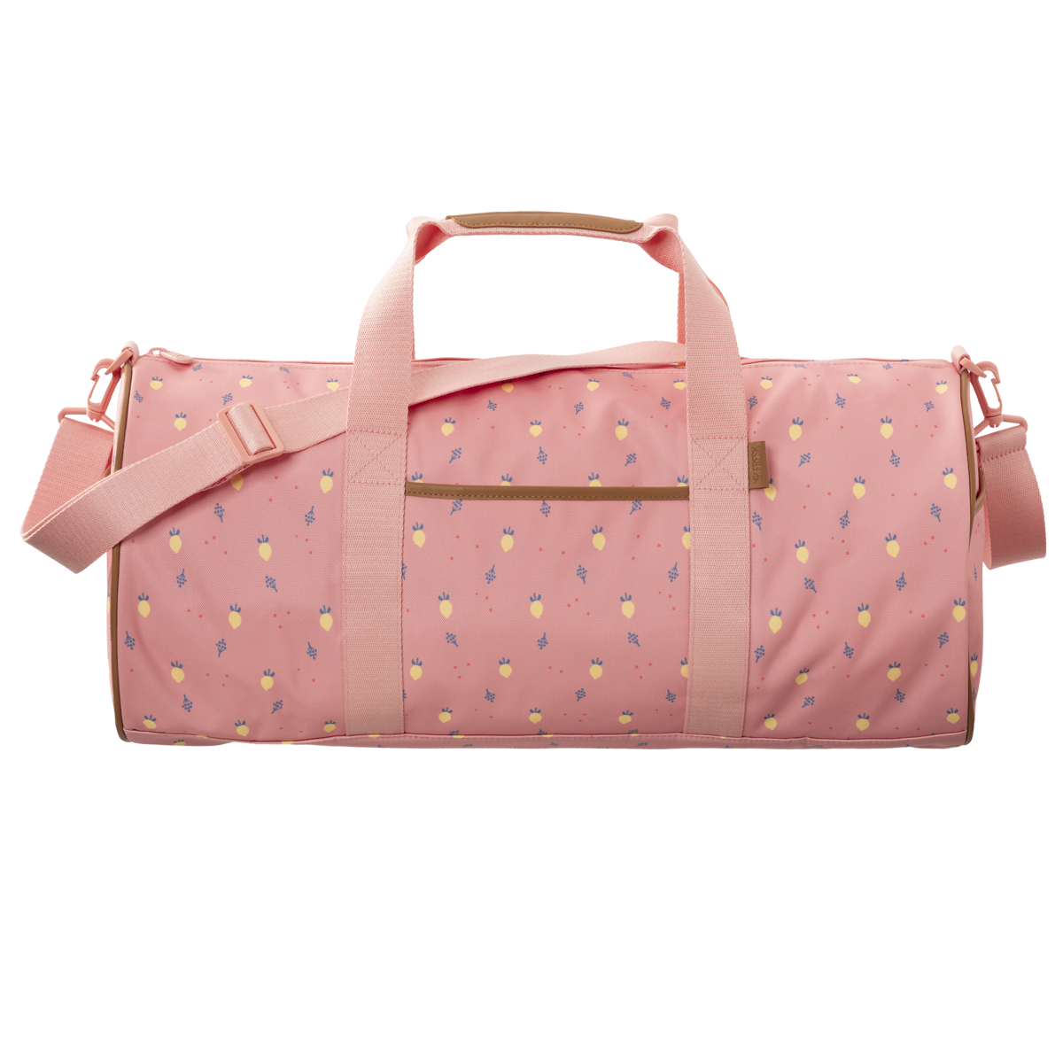 Fresk Weekender Große Sommerfrucht – geräumige Reisetasche aus recyceltem PET, mit Schultergurt, 55 x 26 x 26 cm.