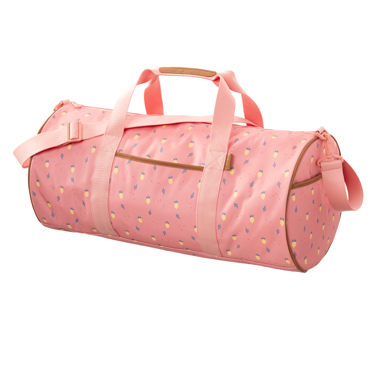 Fresk Weekender Große Sommerfrucht – geräumige Reisetasche aus recyceltem PET, mit Schultergurt, 55 x 26 x 26 cm.
