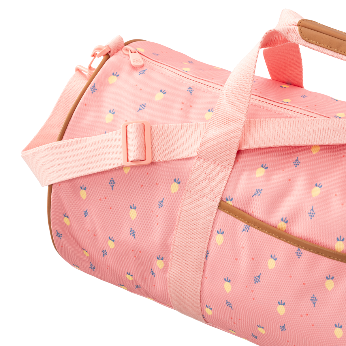 Fresk Weekender Große Sommerfrucht – geräumige Reisetasche aus recyceltem PET, mit Schultergurt, 55 x 26 x 26 cm.